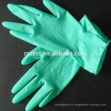 длинные зеленые латексные перчатки с алоэ